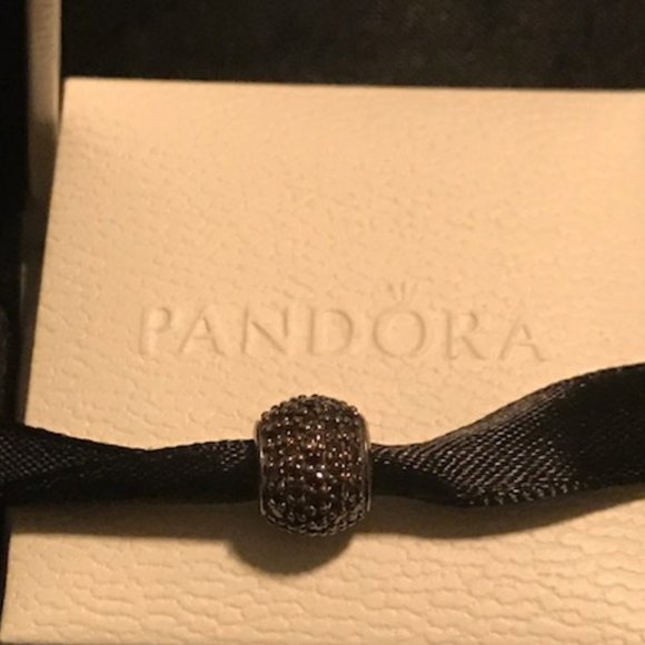 Pandora Authentic Brown Pave Lights Retired Charm - Picture 3 of 4